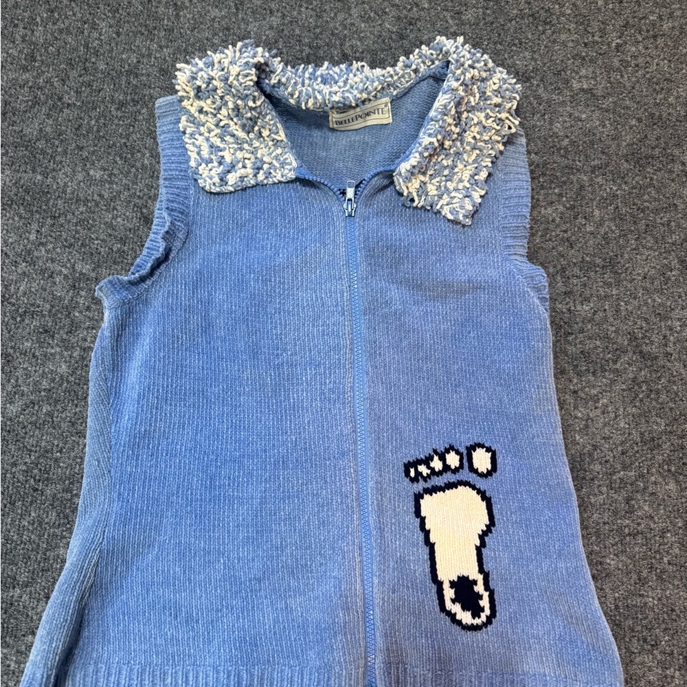 Vintage 90s Bellepointe UNC Tar Heels Rams Knitted Zip Up Vest Women's